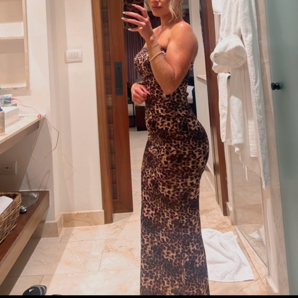Leopard Print Maxi Dress (Bobbles and Lace)